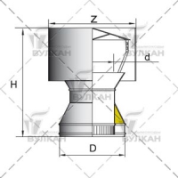 Дефлектор Вулкан DDH 115/215 c изоляцией 50мм